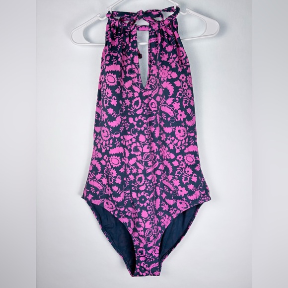Boden Other - Boden High Neck Swimsuit Pink and Navy